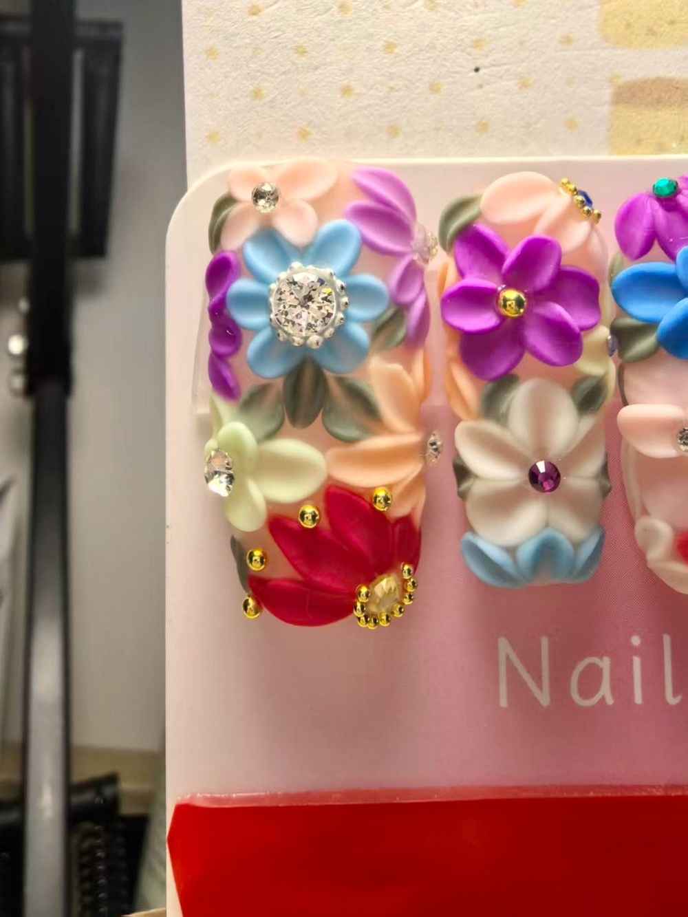 (Coming Soon) Night Glow Floral Press-On Nails - Multicolor